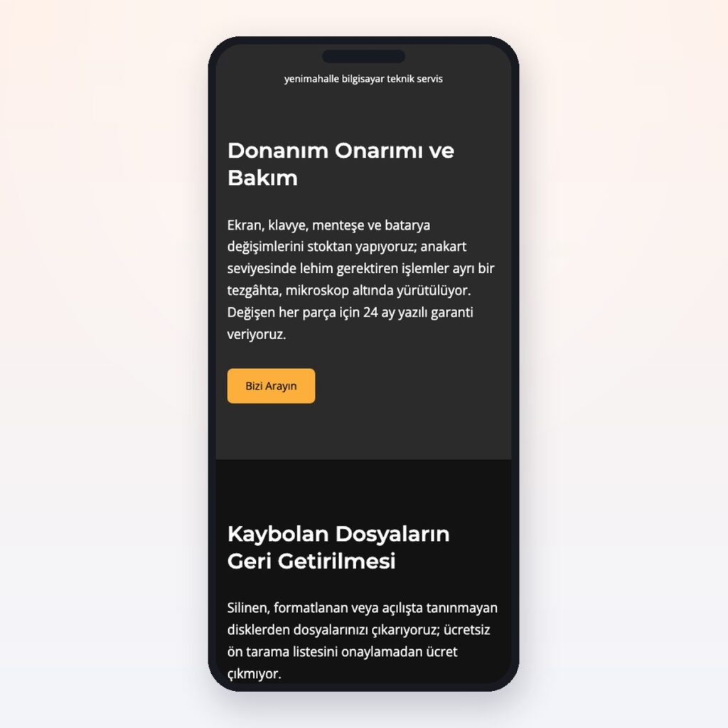 Réparation & service technique — önizleme