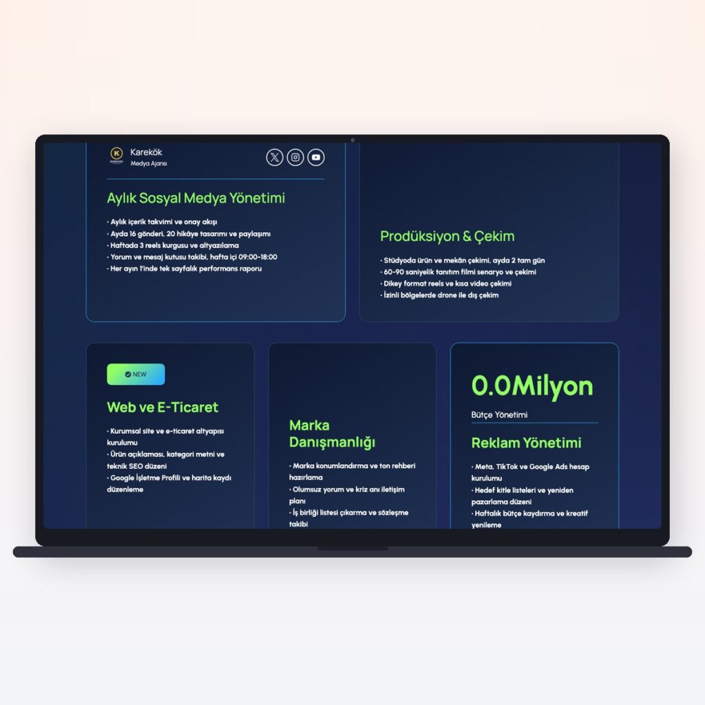 Agence & services créatifs — önizleme