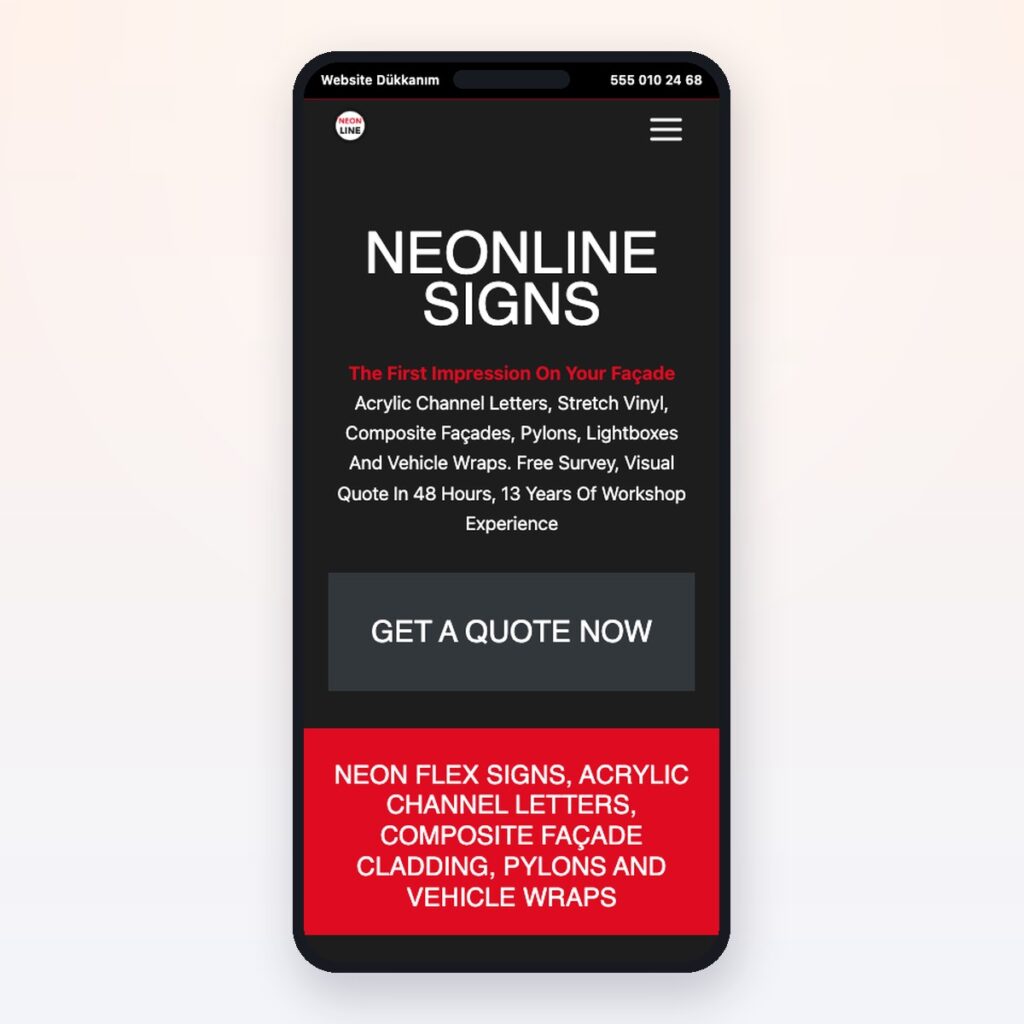 Signage & Advertising Production — önizleme