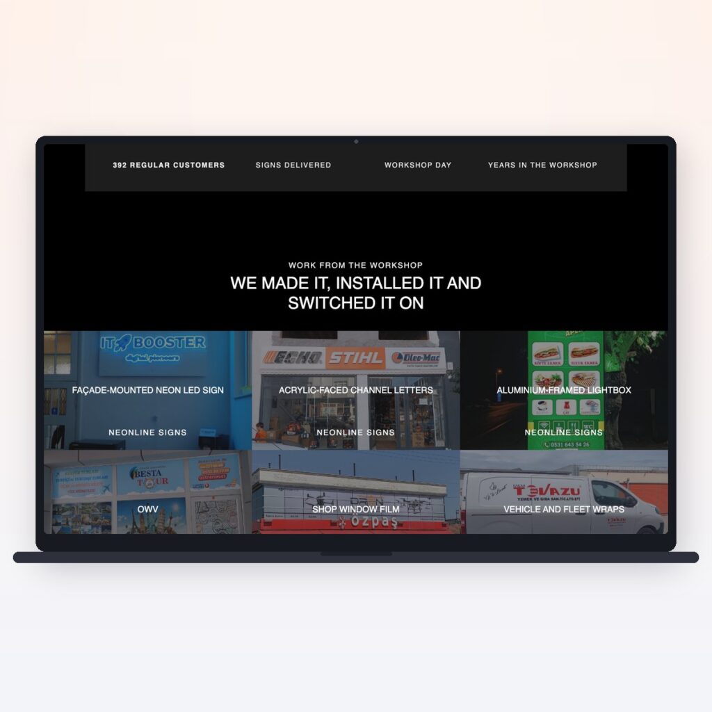 Signage & Advertising Production — önizleme