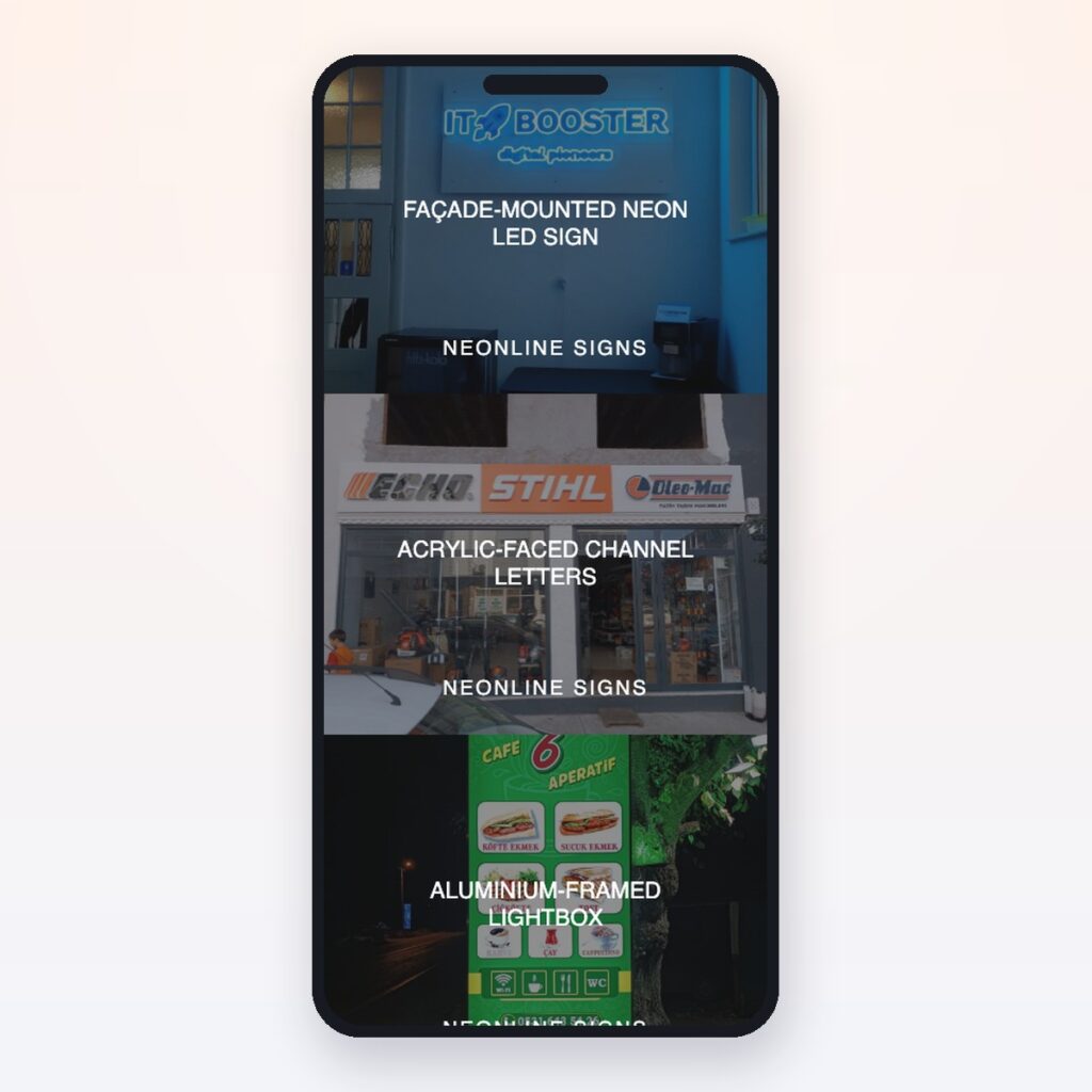 Signage & Advertising Production — önizleme