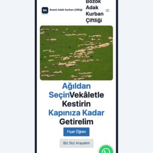 Adak & Kurban Çiftliği hazır web sitesi tasarımı önizlemesi