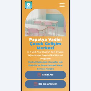Anaokulu & Kreş hazır web sitesi tasarımı önizlemesi