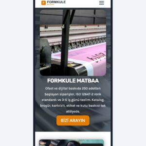 Matbaa / Baskı hazır web sitesi tasarımı önizlemesi