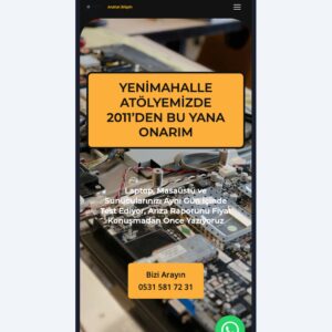 Bilgisayar Teknik Servis hazır web sitesi tasarımı önizlemesi