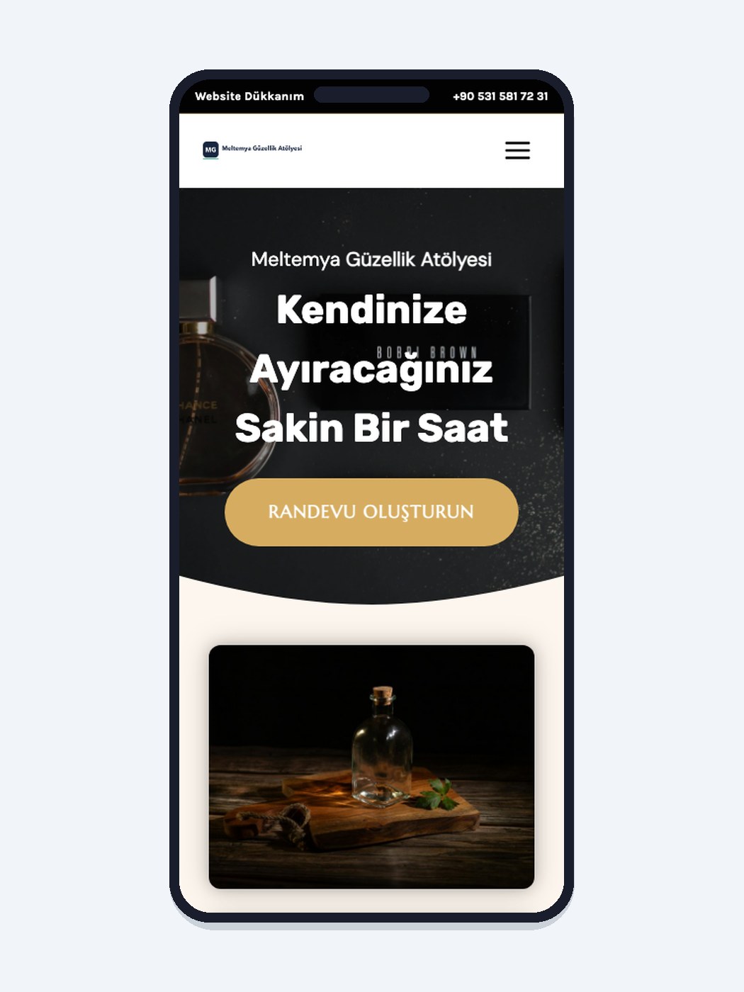 Güzellik & Bakım Salonu hazır web sitesi tasarımı önizlemesi