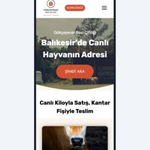 Besi Çiftliği / Canlı Hayvan hazır web sitesi tasarımı önizlemesi