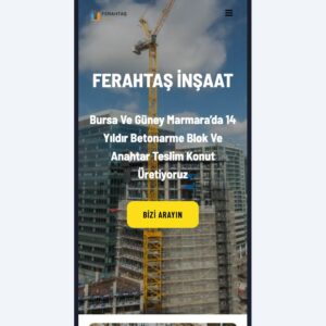 İnşaat / Konut hazır web sitesi tasarımı önizlemesi