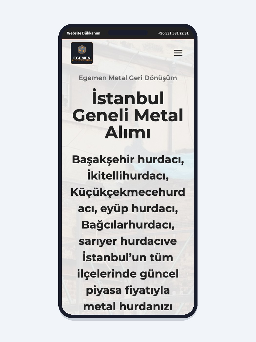 Hurdacı / Geri Dönüşüm hazır web sitesi tasarımı önizlemesi