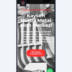 Geri Dönüşüm Tesisi hazır web sitesi tasarımı önizlemesi