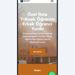 Üniversite Öğrenci Yurdu hazır web sitesi tasarımı önizlemesi