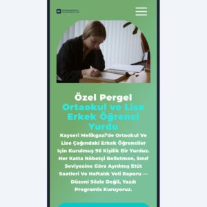Ortaokul & Lise Yurdu hazır web sitesi tasarımı önizlemesi