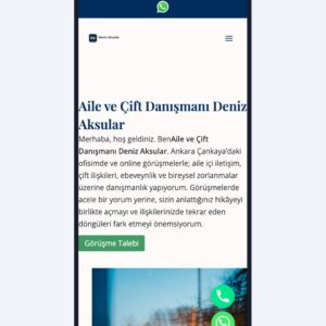 Danışmanlık / Terapi hazır web sitesi tasarımı önizlemesi
