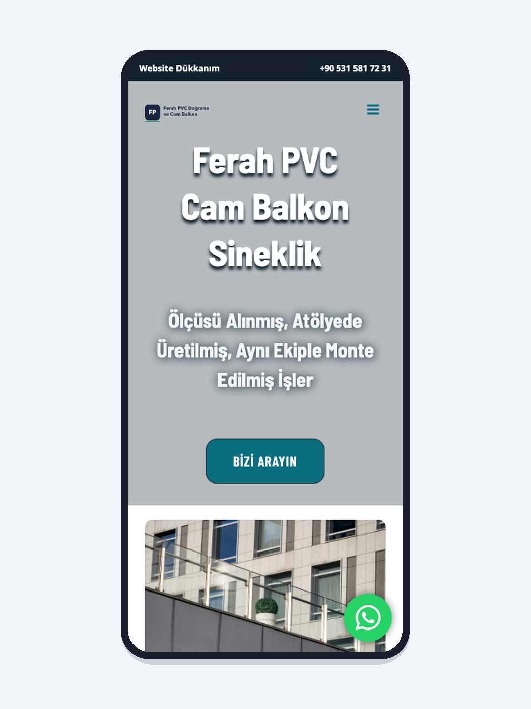 PVC Doğrama & Cam Balkon hazır web sitesi tasarımı önizlemesi