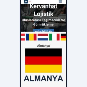 Lojistik & Gümrük hazır web sitesi tasarımı önizlemesi