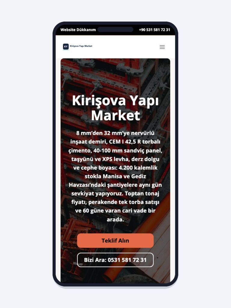 Yapı Market / İnşaat Malzemesi