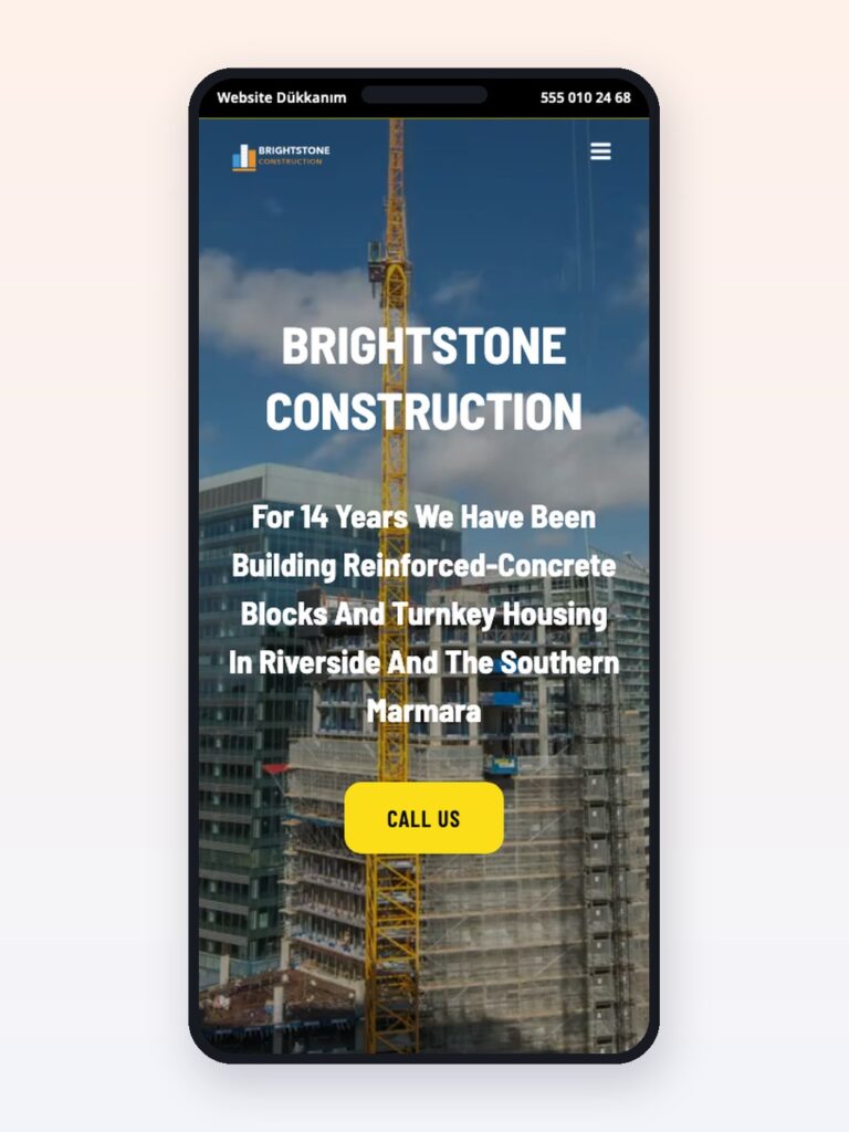 Construction firm website design