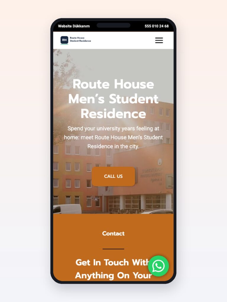 Student halls website design